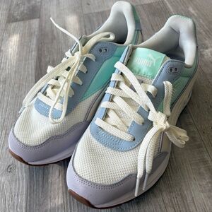 Puma Mint and White Athletic Shoes